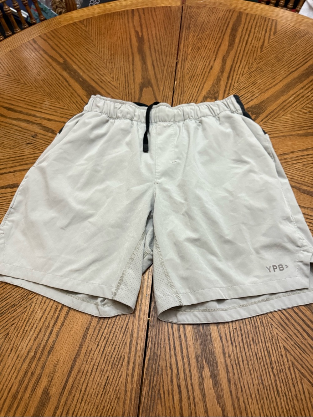 YPB Light Gray Men’s Athletic Shorts with Drawstring Waist